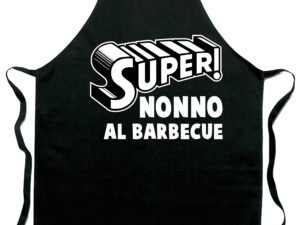 Grembiule da cucina divertenti Super Nonno al barbecue - idea regalo