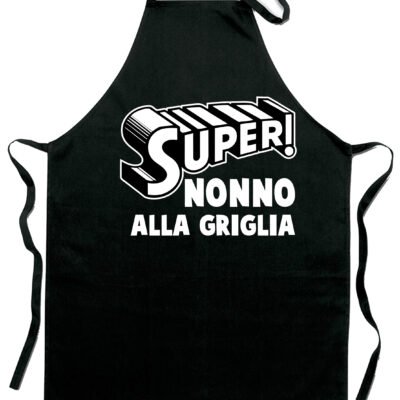 Grembiule da cucina divertenti Super Nonno alla griglia - idea regalo