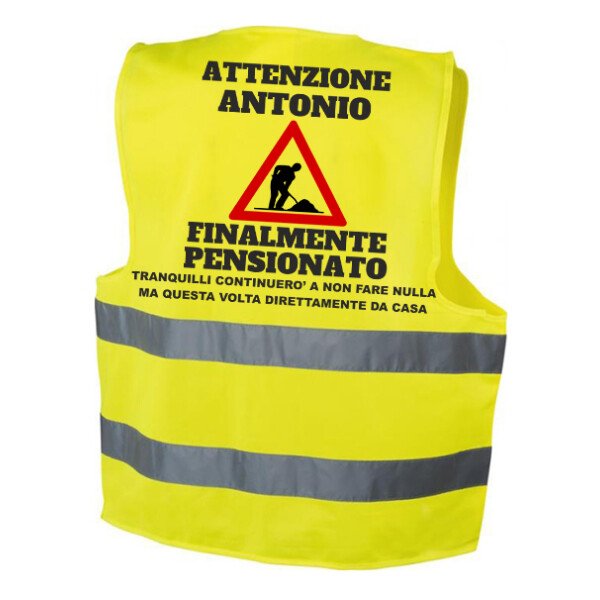 Gilet pensione con nome personalizzato - pensionato ironico finalmente