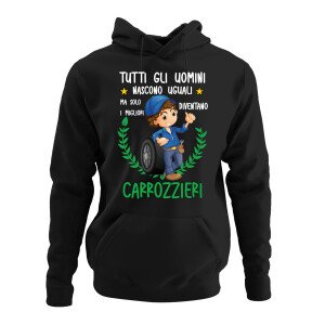 Felpa Carrozziere divertente Mestieri Tutti gli uomini nascono uguali, ma solo i migliori diventano carrozzieri Felpone con cappuccio