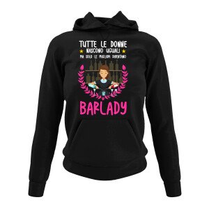 Felpa Barlady divertente Mestieri Tutte le donne nascono uguali, ma solo le migliori diventano barlady Felpone con cappuccio