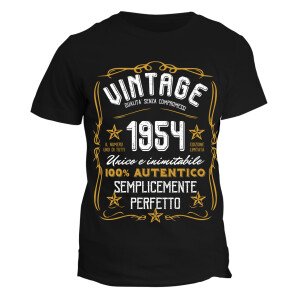 Maglietta Uomo Idea Regalo Compleanno Anno Personalizzabile Festa 70 anni Vintage Qualità Senza Compromessi Numero Unico e Inimitabile
