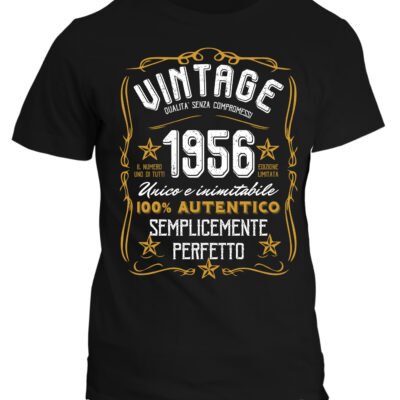 Maglietta Uomo Idea Regalo Compleanno Anno Personalizzabile Festa 70 anni Vintage Qualità Senza Compromessi Numero Unico e Inimitabile