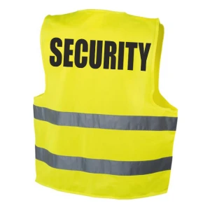 Gilet sicurezza alta visibilità con stampa sercurity