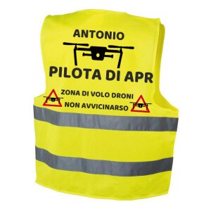 Gilet Regalo Per 30° Compleanno Uomo Donna - Neon Verde Con Strisce Riflettenti, Taglia Unica 58x68 Cm