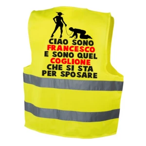 Gilet addio al celibato - personalizza con il nome del festeggiato