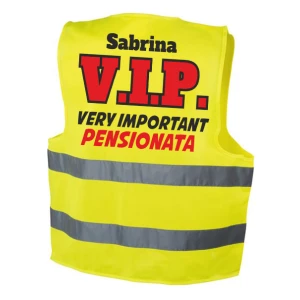 Gilet pensionata VIP regalo pensione personalizzato con nome