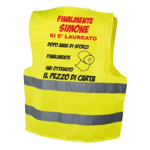 Gilet gilet laurea - personalizzato con nome dopo anni di sforzi
