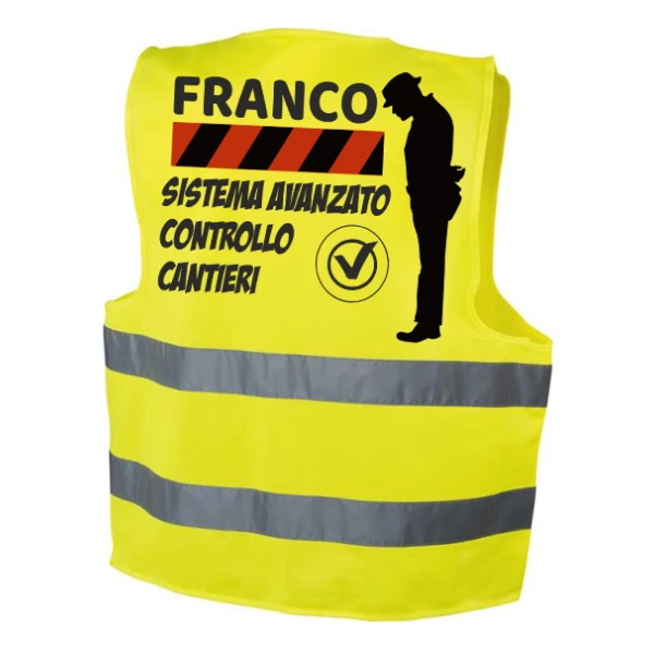 Gilet pensionato sistema avanzato controllo cantieri - personalizzato con nome