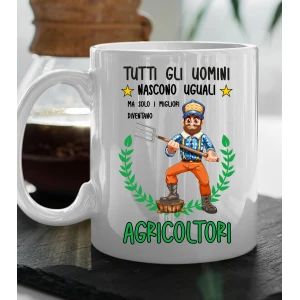 Tazza Agricoltore divertente Mestieri Tutti gli uomini nascono uguali, ma solo i migliori diventano agricoltori tazza mug divertente mestieri