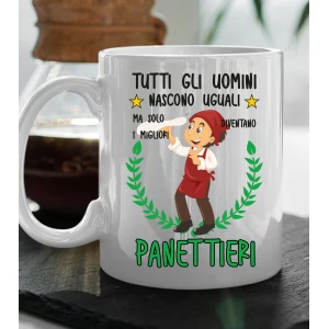 Tazza Panettiere divertente Mestieri Tutti gli uomini nascono uguali, ma solo i migliori diventano panettieri tazza mug divertente mestieri
