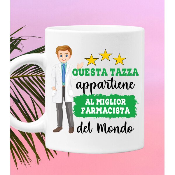 Tazza Farmacista Mestieri divertenti Questa tazza appartiene al migliore al mondo Idea regalo - immagine 2