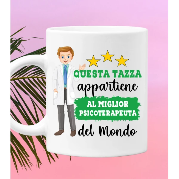 Tazza Psicoterapeuta Mestieri divertenti Questa tazza appartiene al migliore al mondo Idea regalo - immagine 2