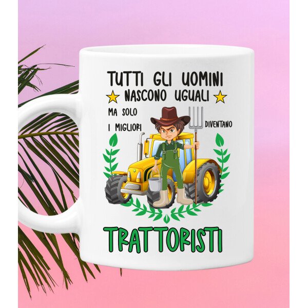 Tazza Trattorista divertente Mestieri Tutti gli uomini nascono uguali, ma solo i migliori diventano trattoristi tazza mug divertente mestieri - immagine 2