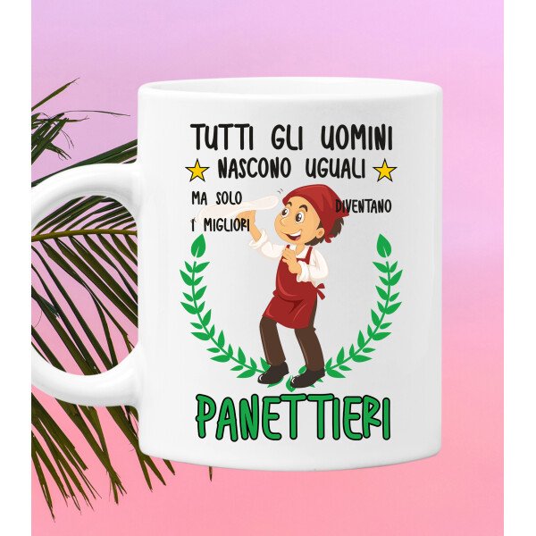 Tazza Panettiere divertente Mestieri Tutti gli uomini nascono uguali, ma solo i migliori diventano panettieri tazza mug divertente mestieri - immagine 2