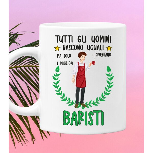 Tazza Barista divertente Mestieri Tutti gli uomini nascono uguali, ma solo i migliori diventano barista tazza mug divertente mestieri - immagine 2