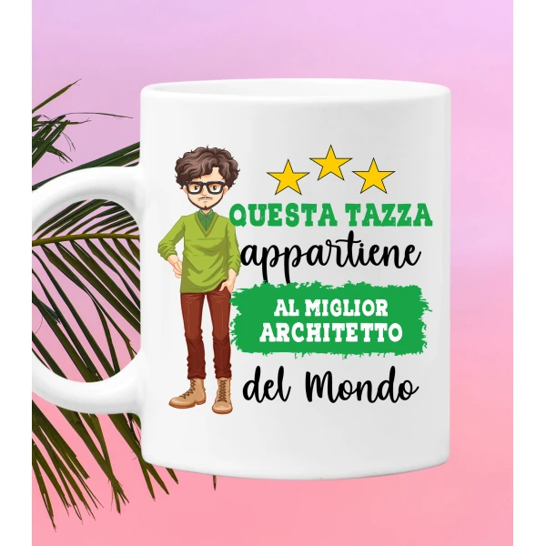 Tazza Architetto Mestieri divertenti Questa tazza appartiene al migliore al mondo Idea regalo - immagine 2