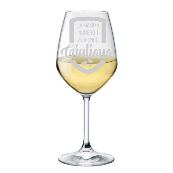 Calice Mamma Personalizzabile Calice da Vino Festa della mamma Regalo Mamma 50 cl La Mamma numero 1 al mondo