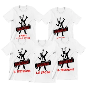 Pacchetto Magliette Personalizzabili T-Shirt Addio al Celibato Non so se riuscirò a rientrare in tempo per il matrimonio - gadget Addio al Celibato