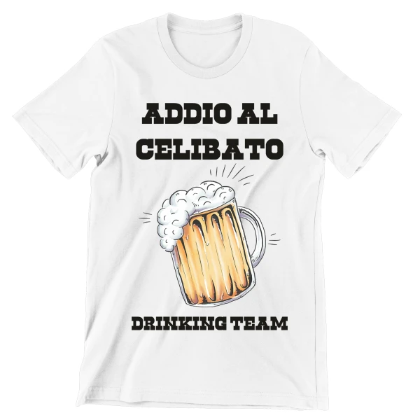 Tshirt Addio al Celibato Drinking Team - t-shirt divertenti