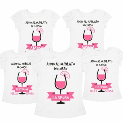 Kit t-shirt addio al nubilato in corso per sposa e amiche