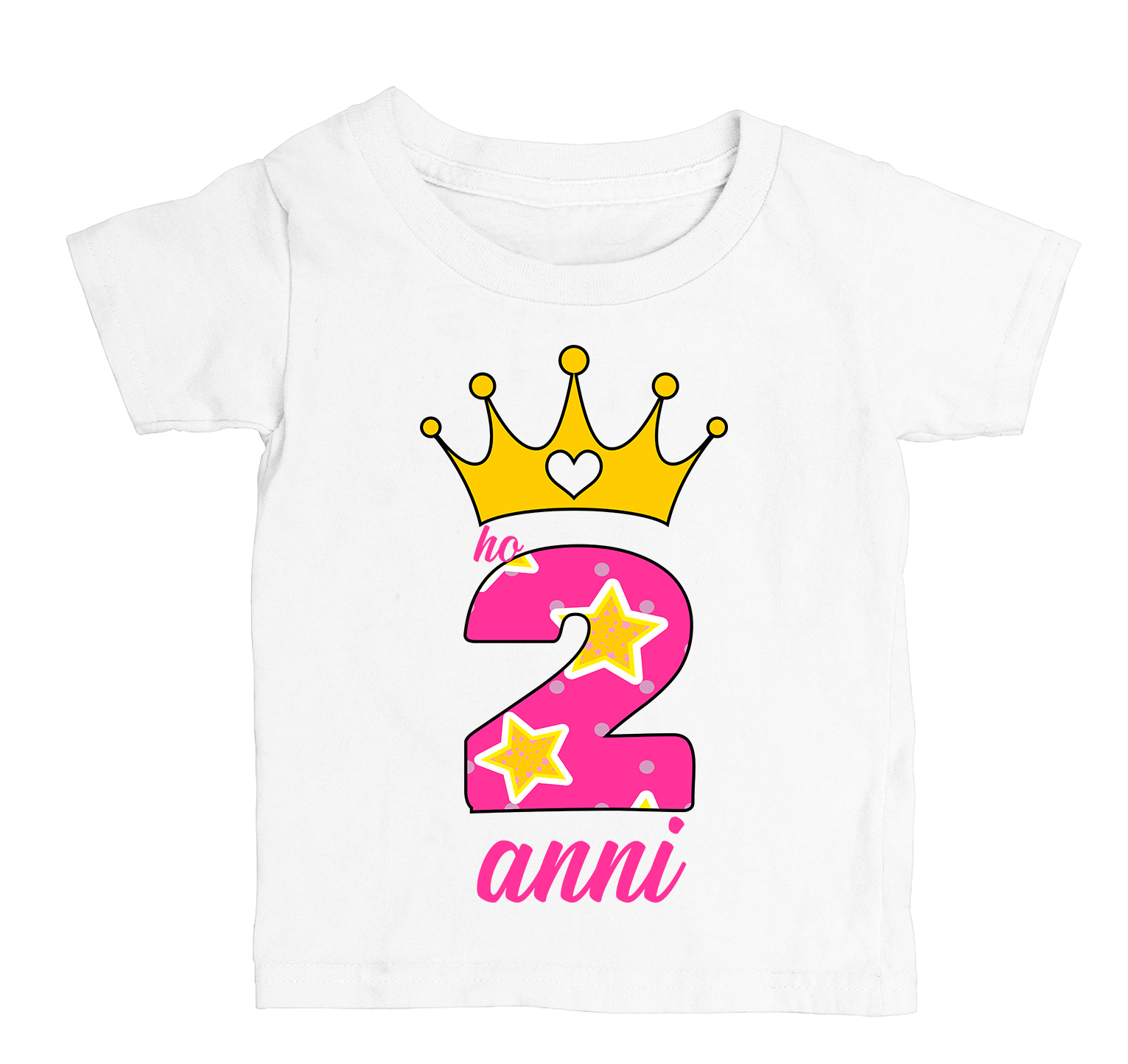 T-Shirt Maglietta Compleanno Bambina 2 anni Ho 2 anni Principessa Buon  Compleanno Regalo Compleanno - ColorFamily