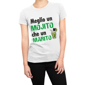 Tshirt maglietta Addio al nubilato Meglio un mojito che un marito - hen party - maglietta divertente donna