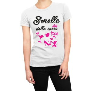 Tshirt maglietta Addio al nubilato Sorella della Sposa - bride sister  - hen party - maglietta divertente donna