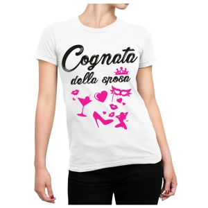 Tshirt Addio al nubilato Cognata della Sposa - bride sister-in-law - hen party - maglietta divertente donna