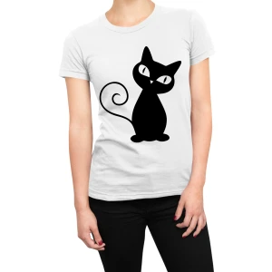 Tshirt gatto donna gatto nero - maglietta divertente donna - cat