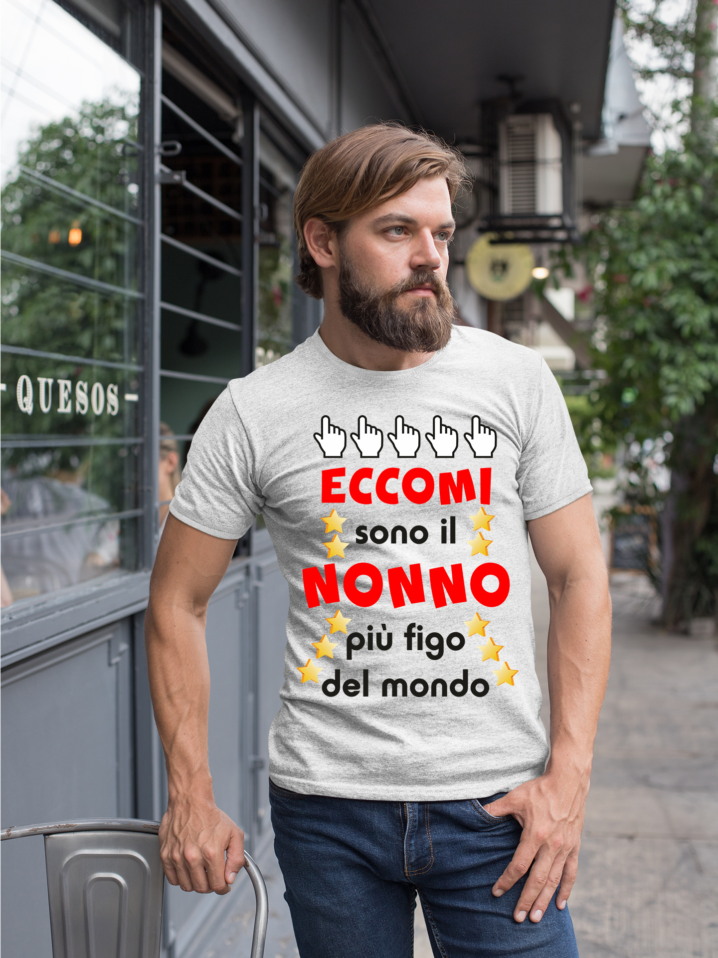 Tshirt Nonno divertente maglietta festa dei nonni Eccomi sono il nonno più  figo del mondo - idea regalo nonno - ColorFamily