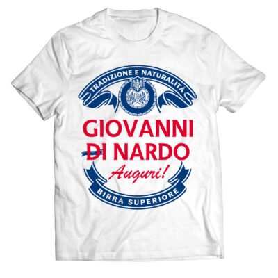 T-shirt birra Nastro Azzurro personalizzabile con nome bevitore