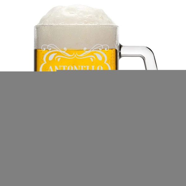 Boccale da Birra PERSONALIZZATO 50 cl inciso con Nome Frasi Anno Anni Compleanno Idea Regalo PERSONALIZZABILE Papà Nonno Zio Padrino Natale SanValentino - immagine 3