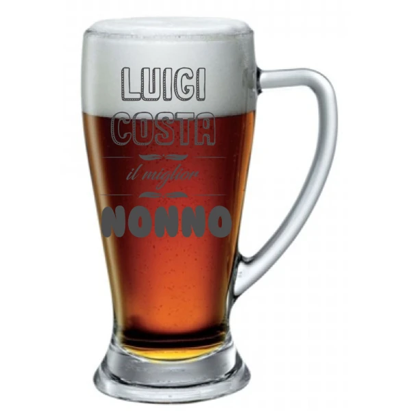 Boccale personalizzato nonno (nome) il miglior nonno dal (anno) - con incisione - ca 38 cl - immagine 2