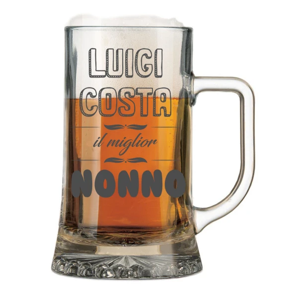 Boccale personalizzato nonno (nome) il miglior nonno dal (anno) - con incisione - ca 50 cl - immagine 2