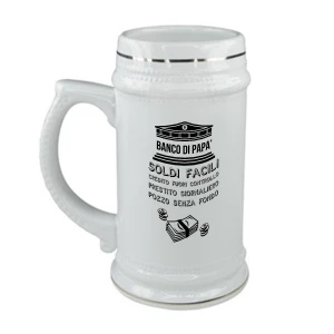 Boccale da Birra Festa del Papà Banco di Papà - soldi facili - pozzo senza fondo - happy father's day - idea regalo - Capienza 50 CL