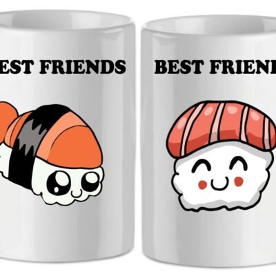 Tazza Mug Doppia Best friends - sushi - migliori amici o amiche di sushi - idea regalo