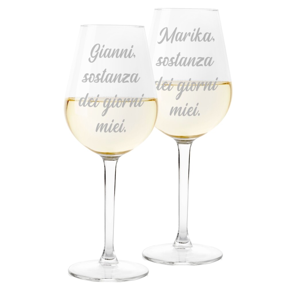 Colorfamily Coppia Calici Personalizzati Set da 2 calici vino personalizzati  con nome Nonna Nonno migliore al mondo - bicchiere in vetro 500 ml :  .it: Casa e cucina