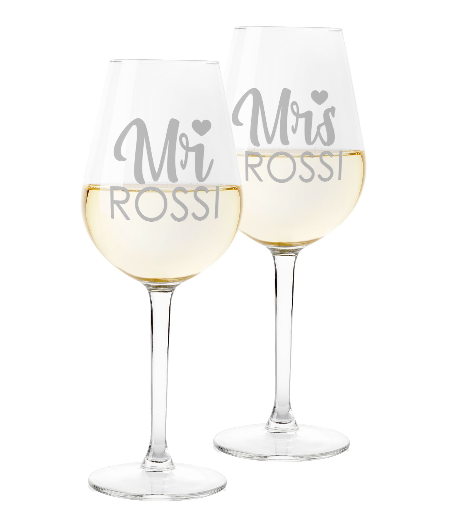 Coppia calici da vino/spritz Mr.& Mrs. personalizzati