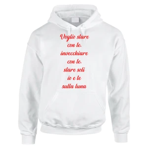 Felpa SanValentino Regalo Fidanzati Innamorati Divertenti Voglio stare con te