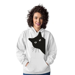 Felpa gatto donna gatto che sbuca - maglietta divertente donna - cat