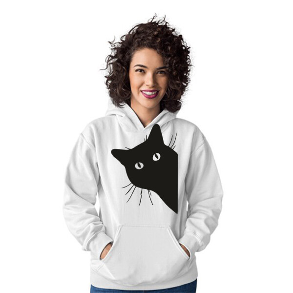 Felpa gatto donna gatto che sbuca - maglietta divertente donna - cat -  ColorFamily