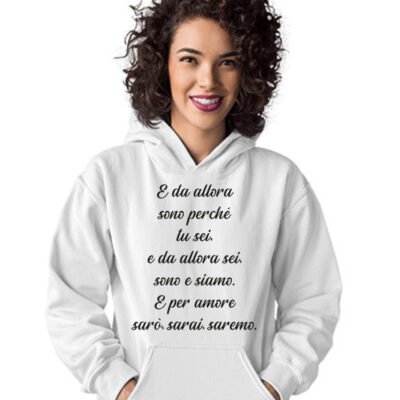 Felpa SanValentino Regalo Fidanzati Innamorati Divertenti Sarò, sarai, saremo