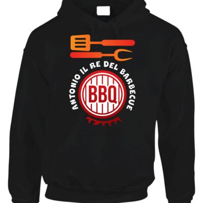 Felpa uomo personalizzabile con nome il re del barbecue