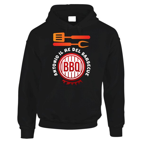 Felpa PERSONALIZZABILE divertente Uomo Il Re del Barbecue BBQ Barbecue Ironica