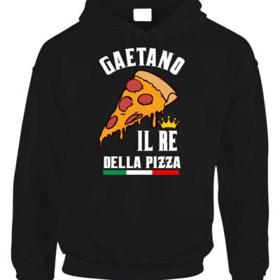 Felpa uomo personalizzabile con nome il re della pizza