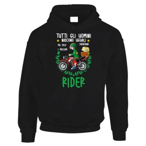 Felpa Rider divertente Mestieri Tutti gli uomini nascono uguali, ma solo i migliori diventano rider Felpone con cappuccio