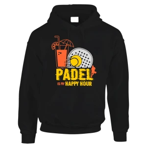 Felpa con cappuccio divertente Padel felpa Padel is my happy hour
