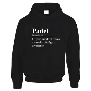 Felpa con cappuccio divertente Padel felpa Padel definizione