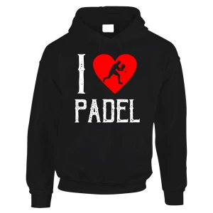 Felpa cappuccio divertente Padel felpa Padel I love